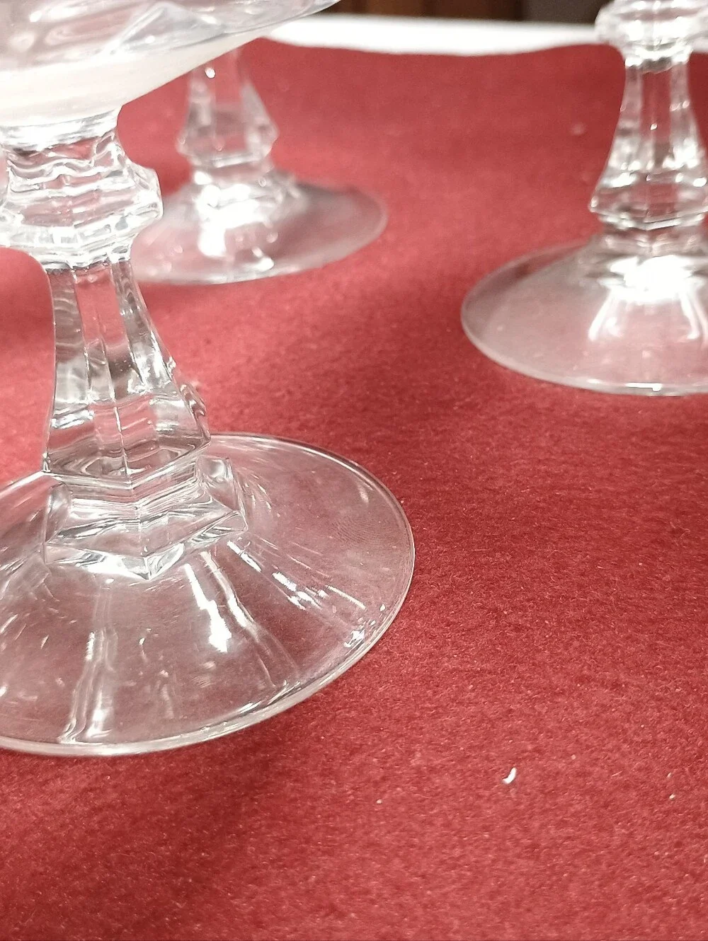 Diamond By J G Durand set of 6-10.5 Oz. Goblets Cristal d'Arques From France